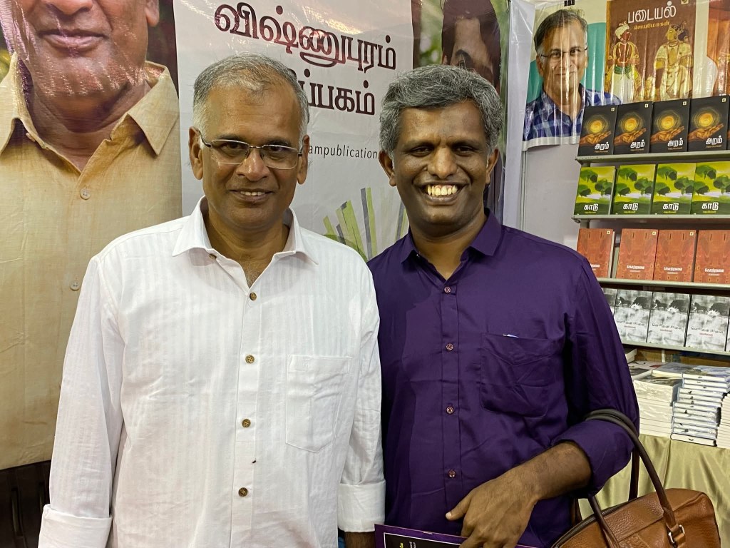 Jeyamohan and Peer Mohamed Azees at the Chennai Book Fair 2024
